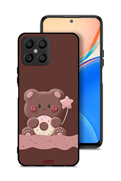 Tolwak غطاء حماية لهاتف Honor X8 4G بطبعة دب دونات