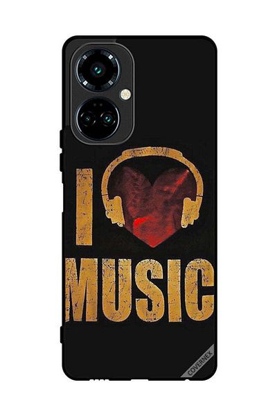 Covernex Protective Case Cover For Tecno Camon 19 Pro Vintage I Love Music