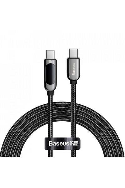Baseus Type-C to Type-C data cable, 100W, 1m, Baseus Display (CATSK-B01) - Black
