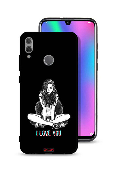 Tolwak غطاء حماية لهاتف Honor 10 Lite مطبوع عليه عبارة "أحبك"