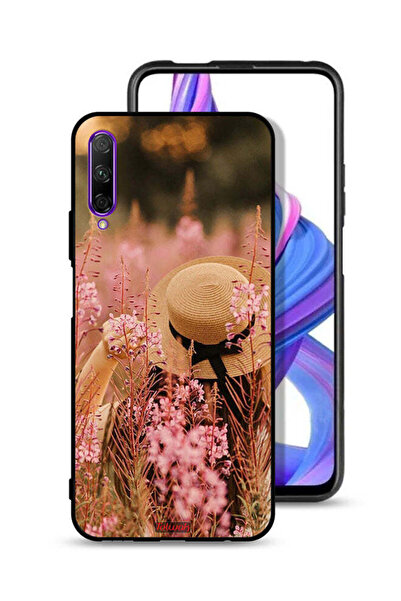 Tolwak غطاء حماية لهاتف Honor 9X Pro بتصميم فتاة قبعة مزينة بالزهور