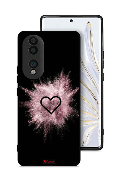 Tolwak غطاء حماية لهاتف Honor 70 بتصميم قلب لامع