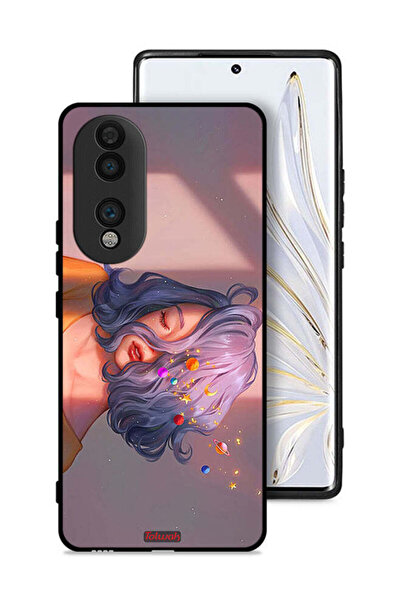 Tolwak غطاء حماية لهاتف Honor 70 برسومات فتاة وفضاء