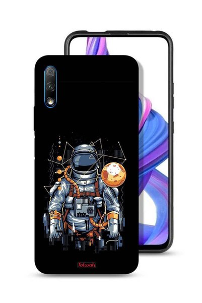 Tolwak غطاء حماية لهاتف Honor 9X (الصين) بتصميم رائد فضاء تجريدي