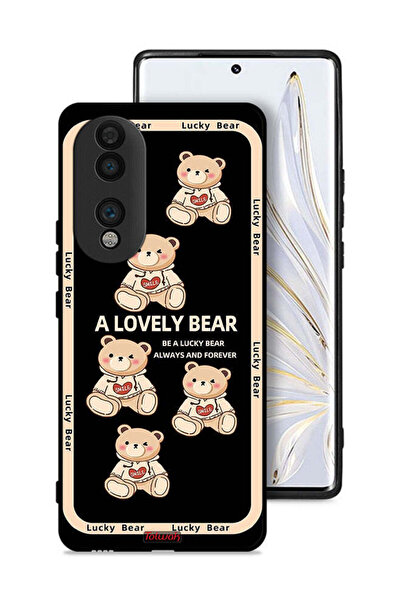 Tolwak غطاء حماية لهاتف Honor 70 بتصميم دب جميل