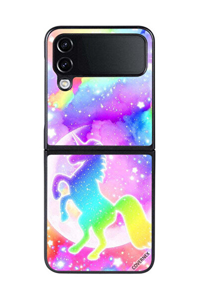 Covernex غطاء حماية لهاتف سامسونج جالاكسي زد فليب 4 - يونيكورن قوس قزح