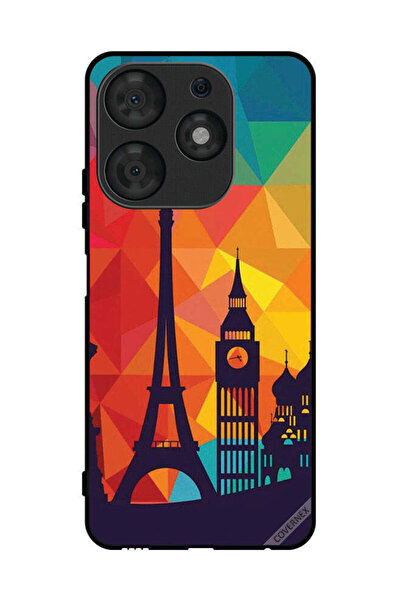 Covernex غطاء حماية لهاتف تكنو سبارك 10 برو بنمط باريس الملون