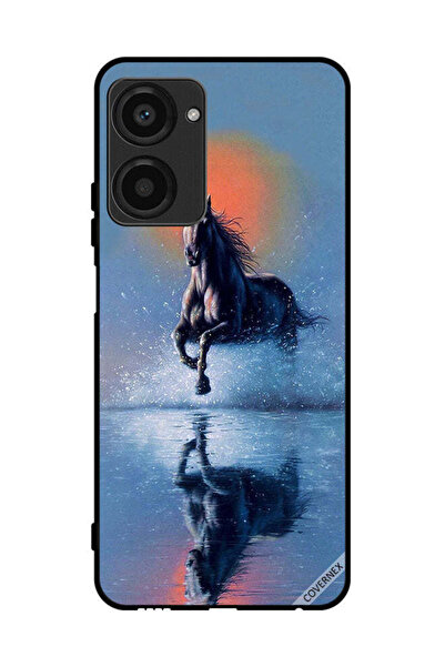 Covernex غطاء حماية لهاتف Realme 10 Pro - رسم حصان يركض في الماء