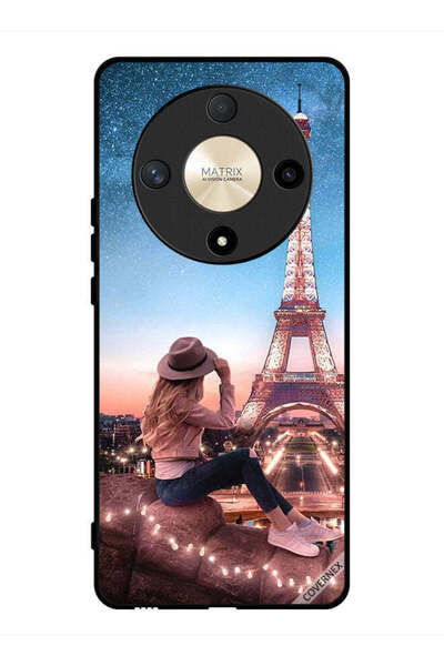 Covernex غطاء حماية لهاتف Honor X9b - فتاة القبعة وبرج إيفل