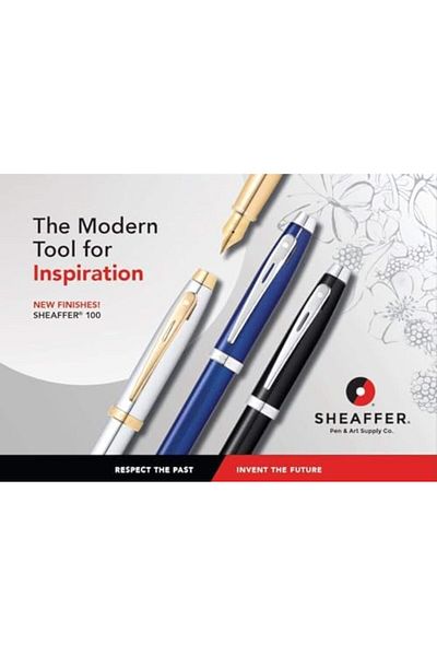 Mena Rise Şirinshop 9340-0 100 Series Fountain Pen (m) Bright Chrome Gold 1108107