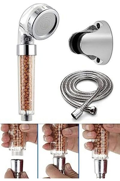 Mena Rise Diyar-Ifırsatshop of Life Filtered and Water Saving Purified Shower Head Set Beaded Head