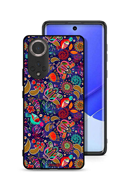 Tolwak غطاء حماية لهاتف Honor 50 بنقشة طيور وأوراق زهور ملونة