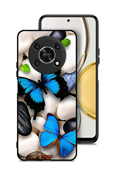 Tolwak غطاء حماية لهاتف Honor X9 5G بنقشة فراشات على أحجار