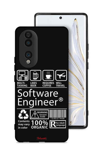 Tolwak غطاء حماية لهاتف Honor 70، ملصق مهندس برمجيات
