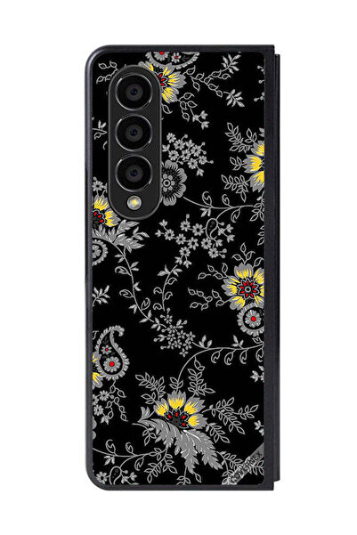 Covernex غطاء حماية لهاتف سامسونج جالاكسي زد فولد 4 بخلفية زهور فنية