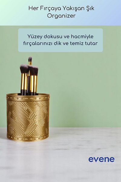 Evene Makeup Organizer Βούρτσα Μακιγιάζ Organizer Organizer Μακιγιάζ Χρυσό Χρώμα Μοντέλο 82