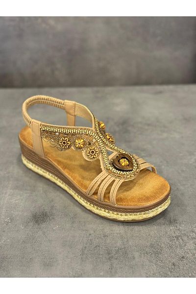 Guja Sandals Comfort Sole Natural Stone Look