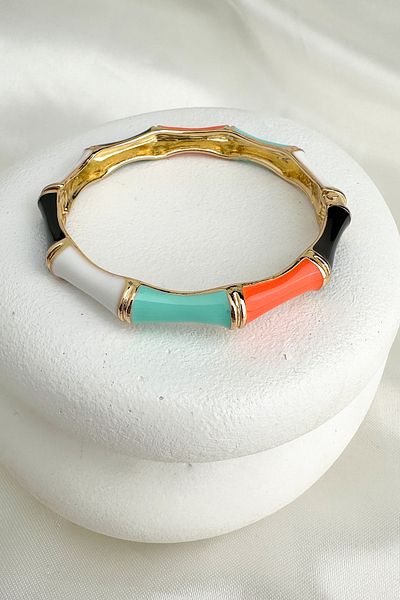 Modex Special Series Enameled Rods Clamp Bracelet (Diameter: 6cm)