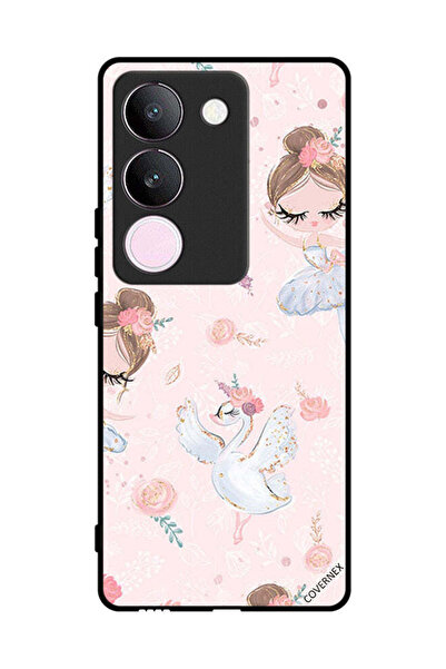 Covernex غطاء حماية لهاتف فيفو V29 - فتاة وزهور