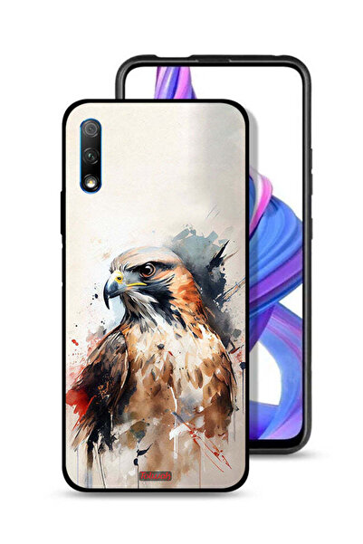 Tolwak غطاء حماية لهاتف Honor 9X (الصين) بتصميم فن النسر التجريدي