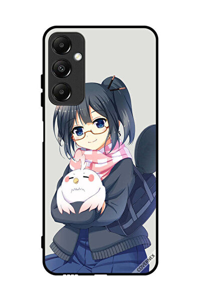 Covernex غطاء حماية لهاتف سامسونج جالاكسي A05s، رسم فتاة تحمل حيوانًا أليفًا