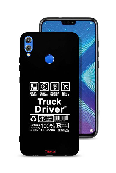 Tolwak غطاء حماية لهاتف Honor 8X - ملصق سائق شاحنة