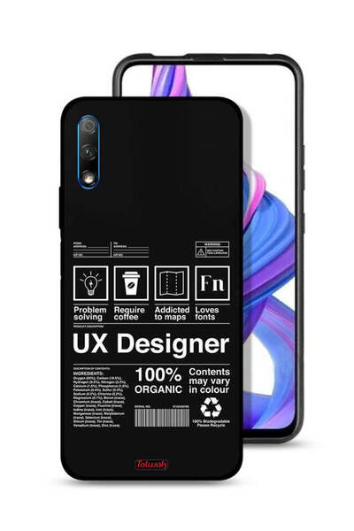 Tolwak غطاء حماية لهاتف Honor 9X (الصين) - ملصق مصمم تجربة المستخدم