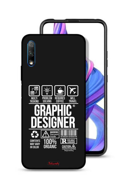 Tolwak غطاء حماية لهاتف Honor 9X (الصين) - ملصق مصمم جرافيكي