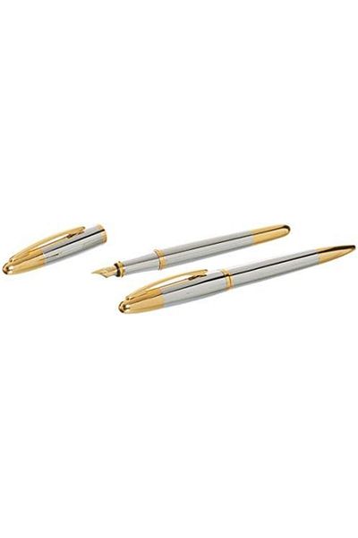 Mena Rise Şirinshop Venus Series 176Dt Chrome Gold Fountain Pen + Ballpoint Pen 1108107