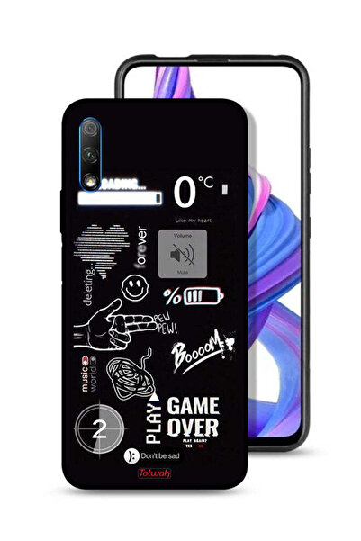 Tolwak غطاء حماية لهاتف Honor 9X (الصين) Game Over Pew Pew