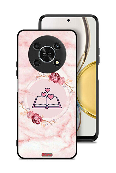 Tolwak Honor X9 5G Protective Case Cover Three Hearts On Book Artwork
