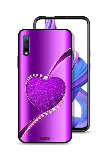 Tolwak غطاء حماية لهاتف Honor 9X (الصين) بتصميم قلب لامع