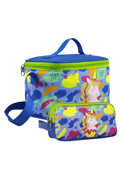 Cennec Set cutie de prânz și suport pentru creion pentru fetiță cu model de înghețată și unicorn