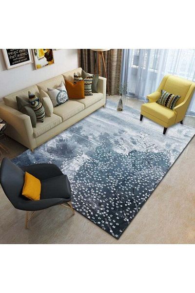COOYA Printed Floor Carpet Polypropylene Modern Design Non-Slip Rug for Living Room Bedroom Home Decor