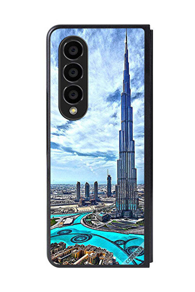 Covernex غطاء حماية لهاتف سامسونج جالاكسي زد فولد 4، برج خليفة، غيوم تلامس ال...