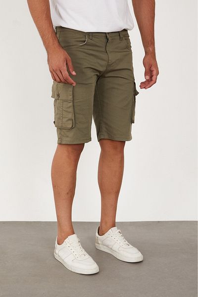 PASSWORD Men's Slim Fit Cargo Pocket Shorts Capri