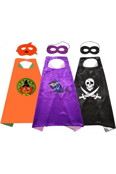 cykapu Set of 3 Halloween costumes for children Cykapu, silk, multicolor, 63.5 x 68 cm