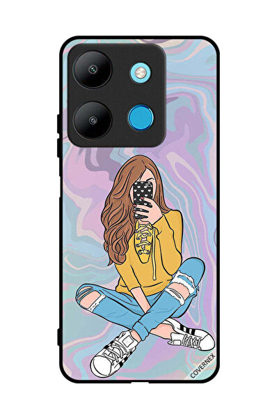 Covernex غطاء حماية لهاتف Infinix Smart 7 - فتاة تلتقط صورة