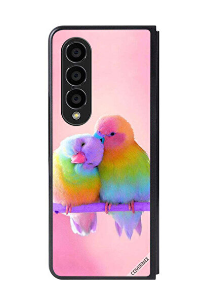 Covernex غطاء حماية لهاتف سامسونج جالاكسي زد فولد 4 بنقشة طيور لطيفة