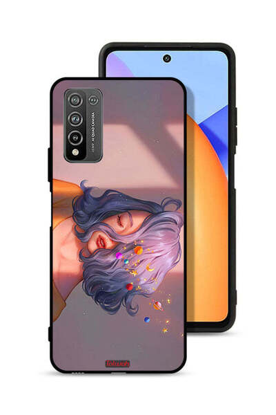 Tolwak Honor 10X Lite Protective Case Cover Girl And Space Art