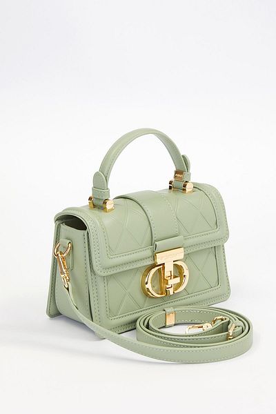 Levidor Premium Baklava Pattern Interlocking Handbag Green