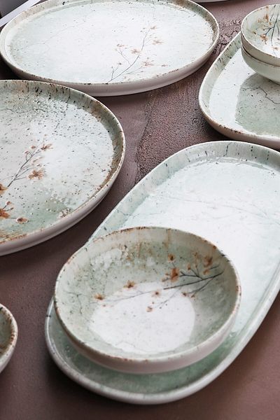 Manaferra Verde 29 Piece Porcelain Breakfast Set Breakfast Set & Set for 6 People