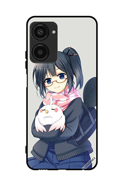 Covernex غطاء حماية لهاتف Realme 10 Pro، رسم فتاة تحمل حيوانًا أليفًا