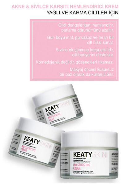 KEATY Oil-Free Moisturizing Cream |   For Acne-Prone Combination & Oily Skin |   Parlama Anti-Acne