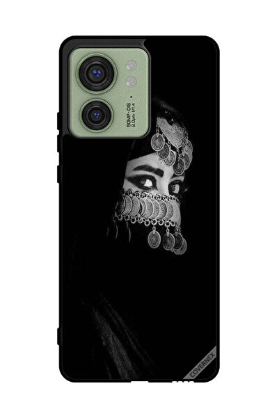 Covernex غطاء حماية لهاتف موتورولا إيدج 40 - فتاة ذات عيون جميلة ووجه مزين با...