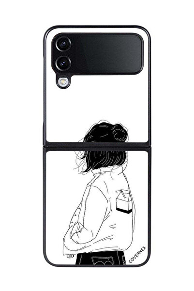 Covernex غطاء حماية لهاتف سامسونج جالاكسي زد فليب 4 - فتاة تفكر بعمق