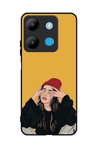 Covernex غطاء حماية لهاتف إنفينيكس سمارت 7 - رسم فتاة حزينة