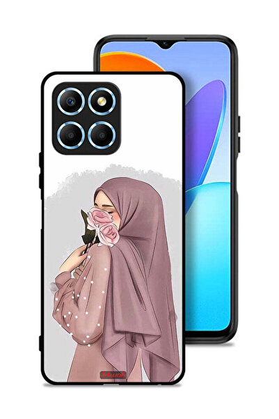 Tolwak غطاء حماية لهاتف Honor X8 5G بتصميم فتاة تحمل ورودًا
