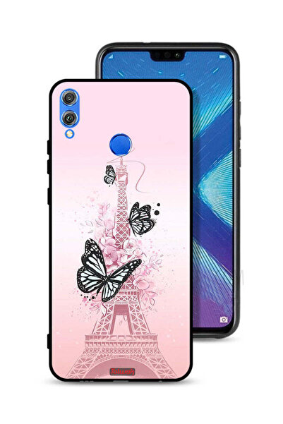 Tolwak Honor 8X Protective Case Cover Butterflies On Eiffel Tower
