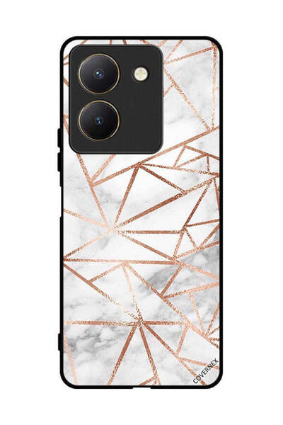 Covernex غطاء حماية لهاتف vivo Y27s بنمط رخامي وورق حائط